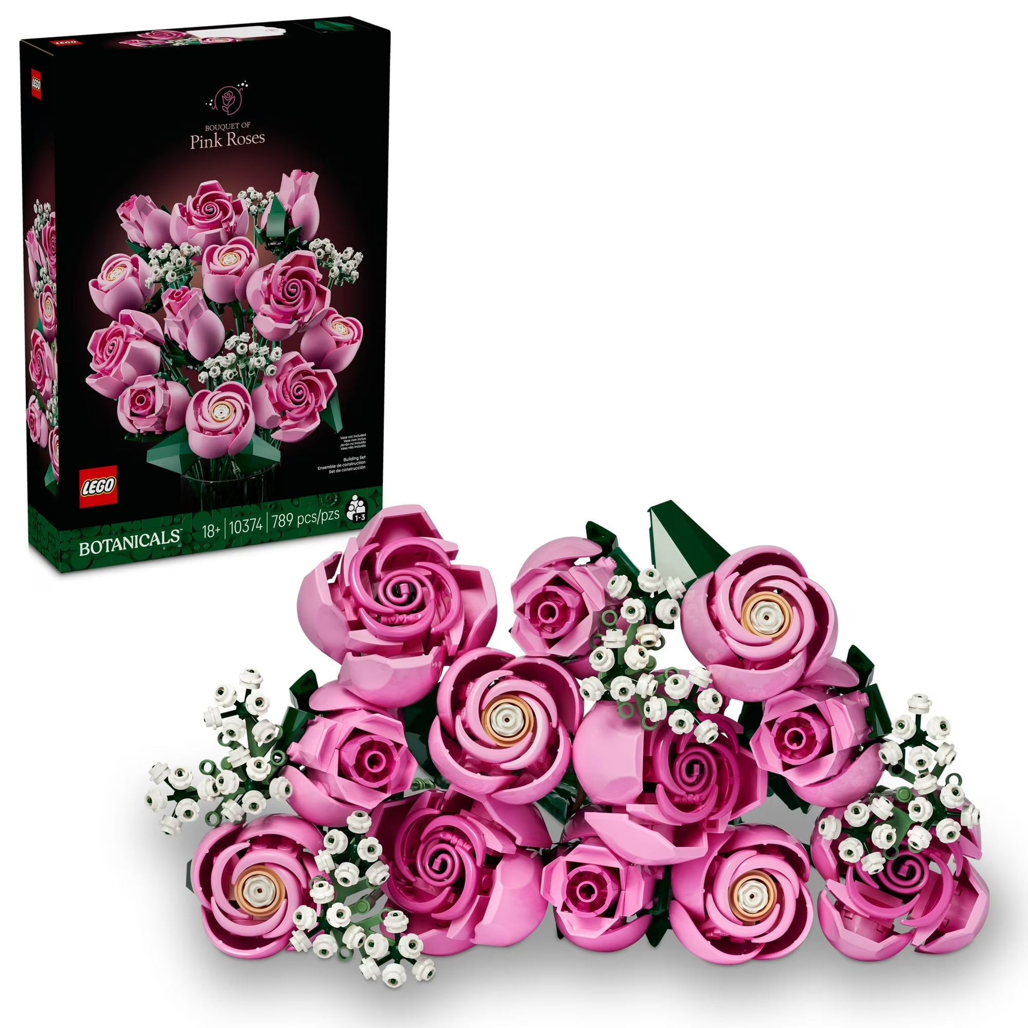 Lego pink roses