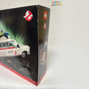 LEGO Ghostbusters Ecto-1 box with branding on a white background