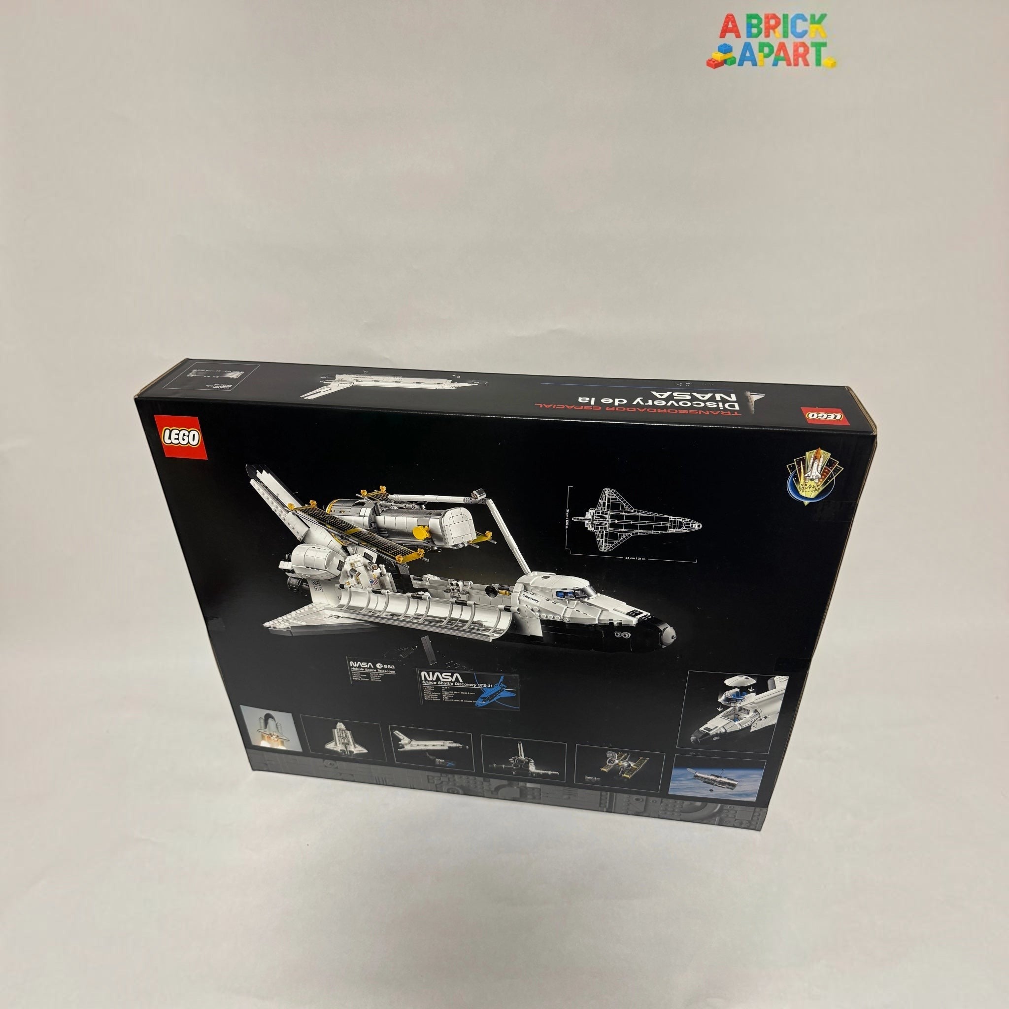 LEGO NASA space shuttle set packaging on a white background