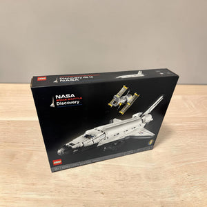LEGO NASA Space Shuttle Discovery packaging on a white background