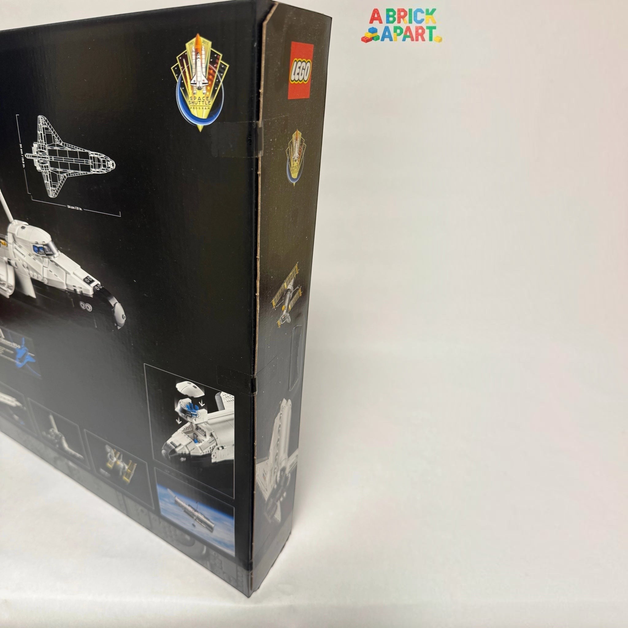 Legos packaging with space shuttle model and LEGO logo