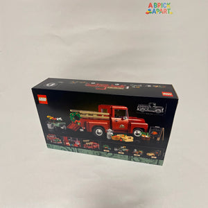 LEGO red truck set packaging on a white background
