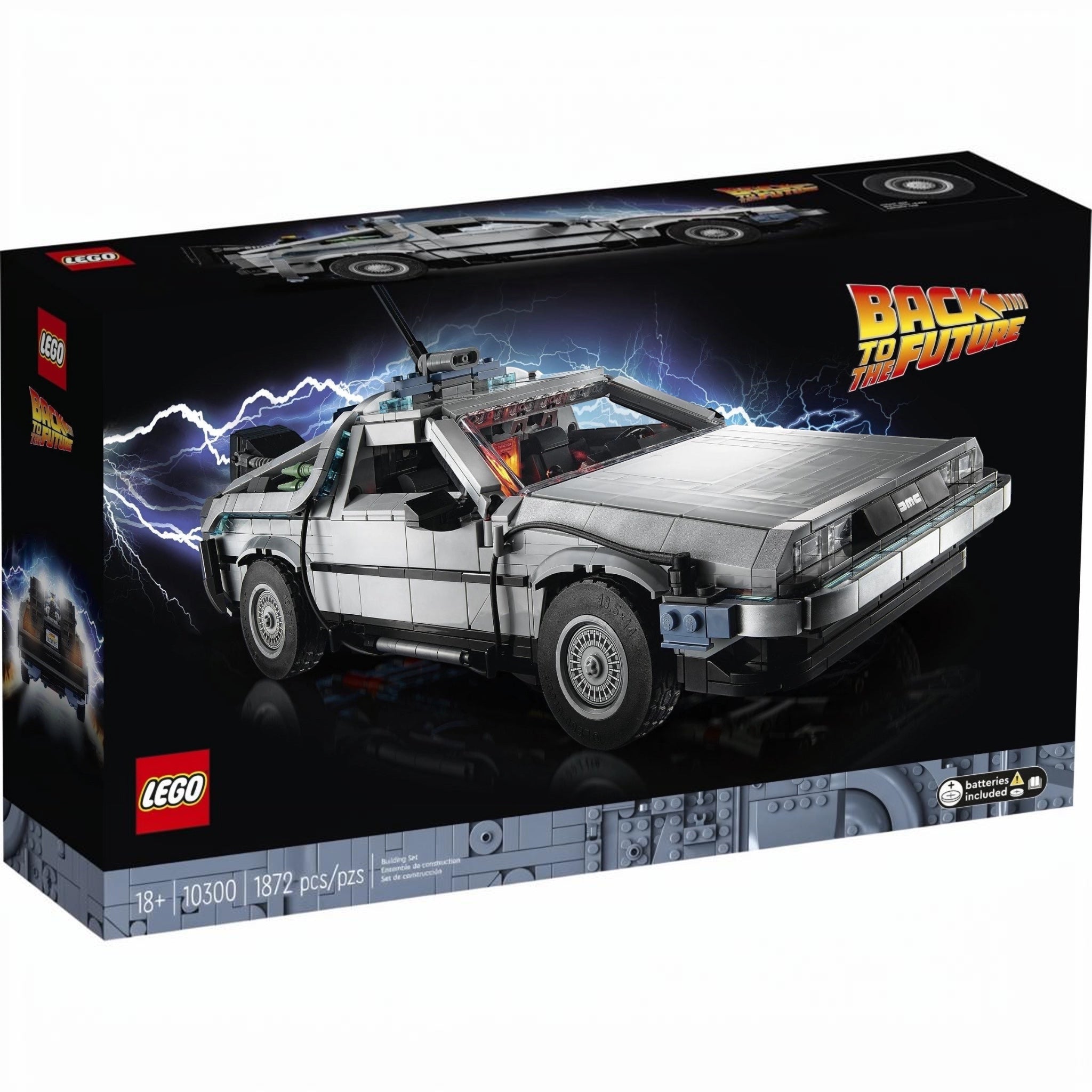 LEGO Back to the Future DeLorean time machine set packaging