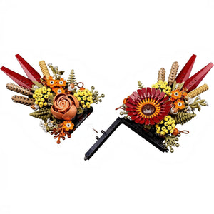 Decorative headbands with floral and leaf designs on a white background