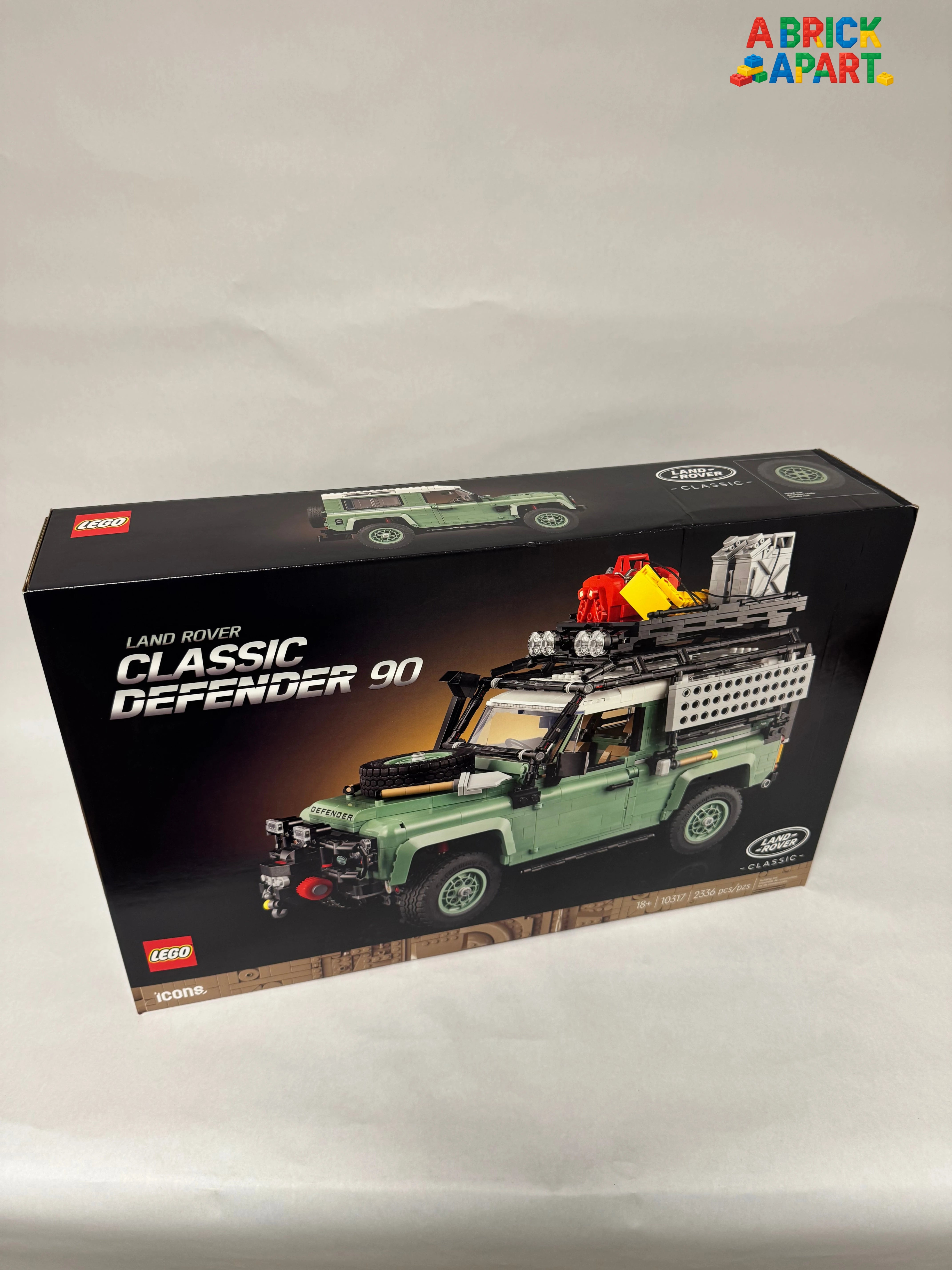 LEGO Land Rover Classic Defender 90 packaging on a white background
