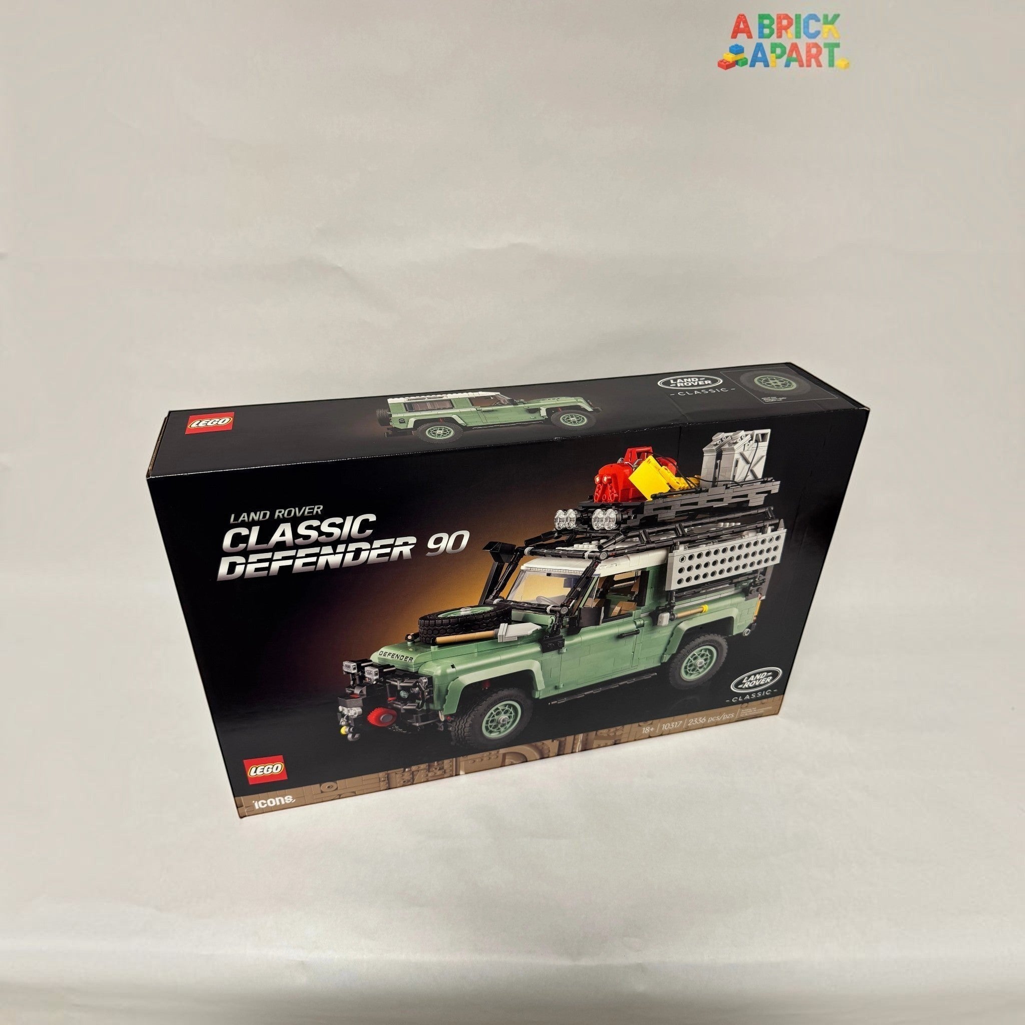 LEGO Land Rover Classic Defender 90 packaging on a white background