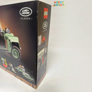 Land Rover and LEGO box with model illustration on a white background
