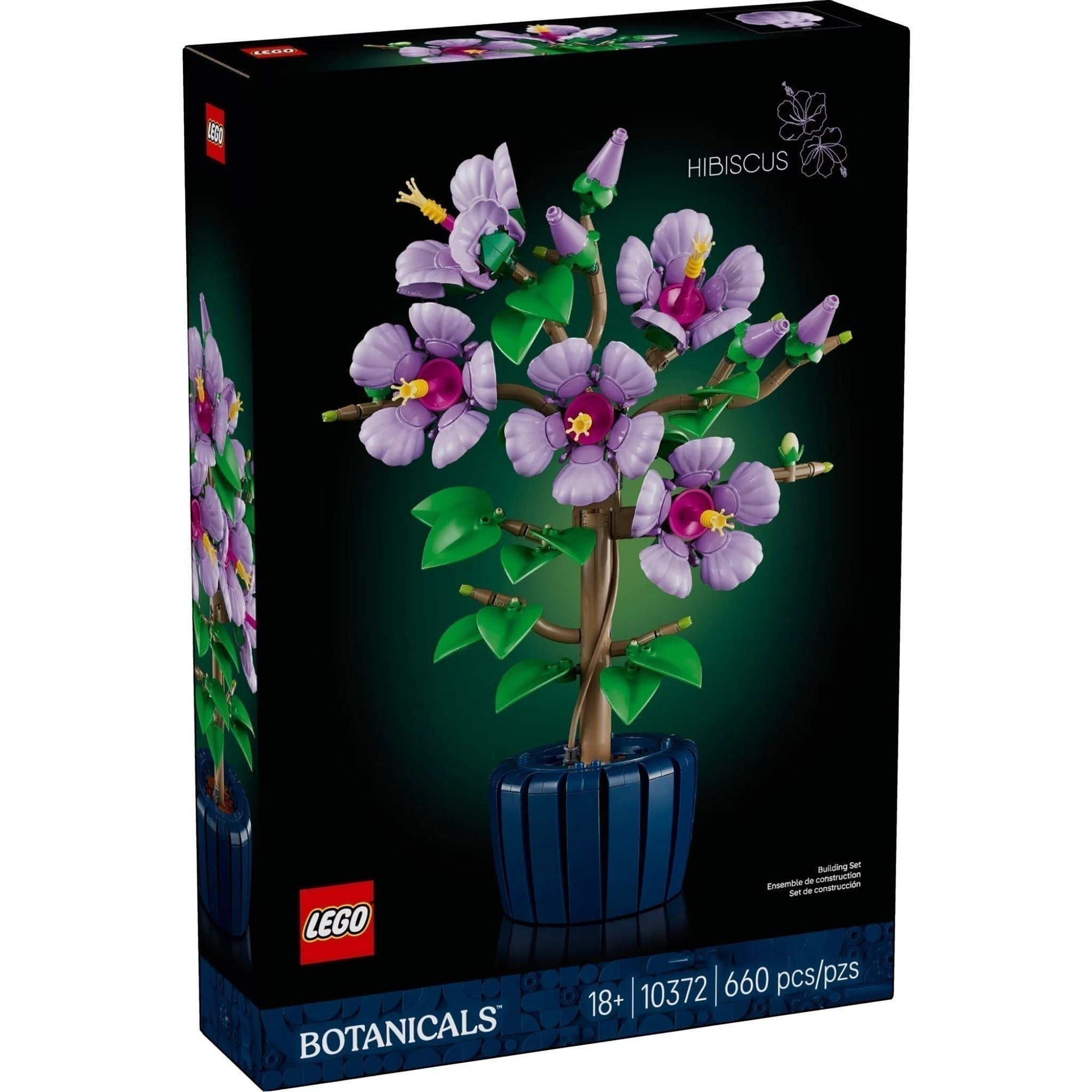 LEGO Botanicals Hibiscus set packaging on a white background