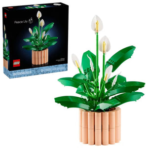 [box-set] LEGO Botanicals Peace Lily set with packaging on a white background