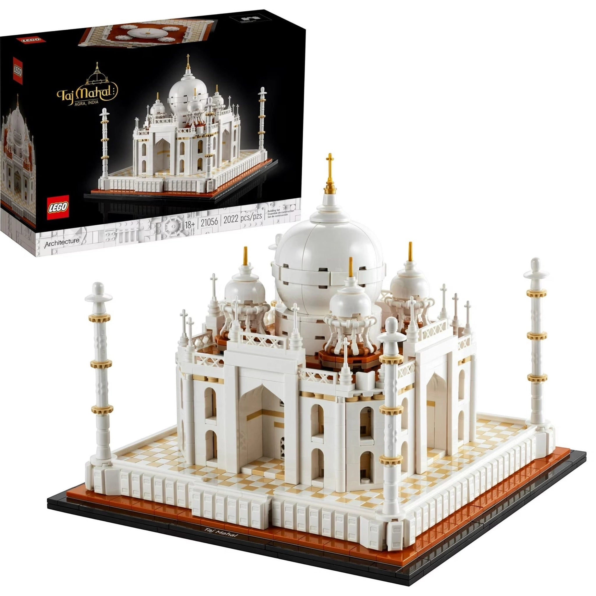 LEGO Taj Mahal Set on a white background