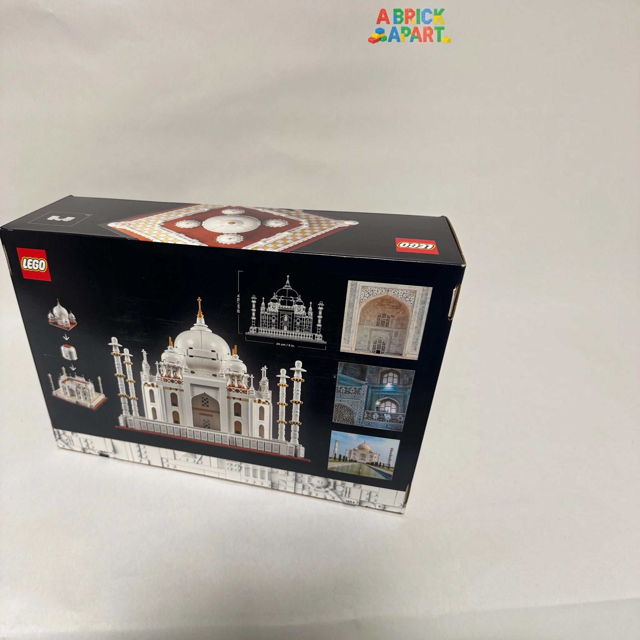 LEGO Taj Mahal set packaging on a white background