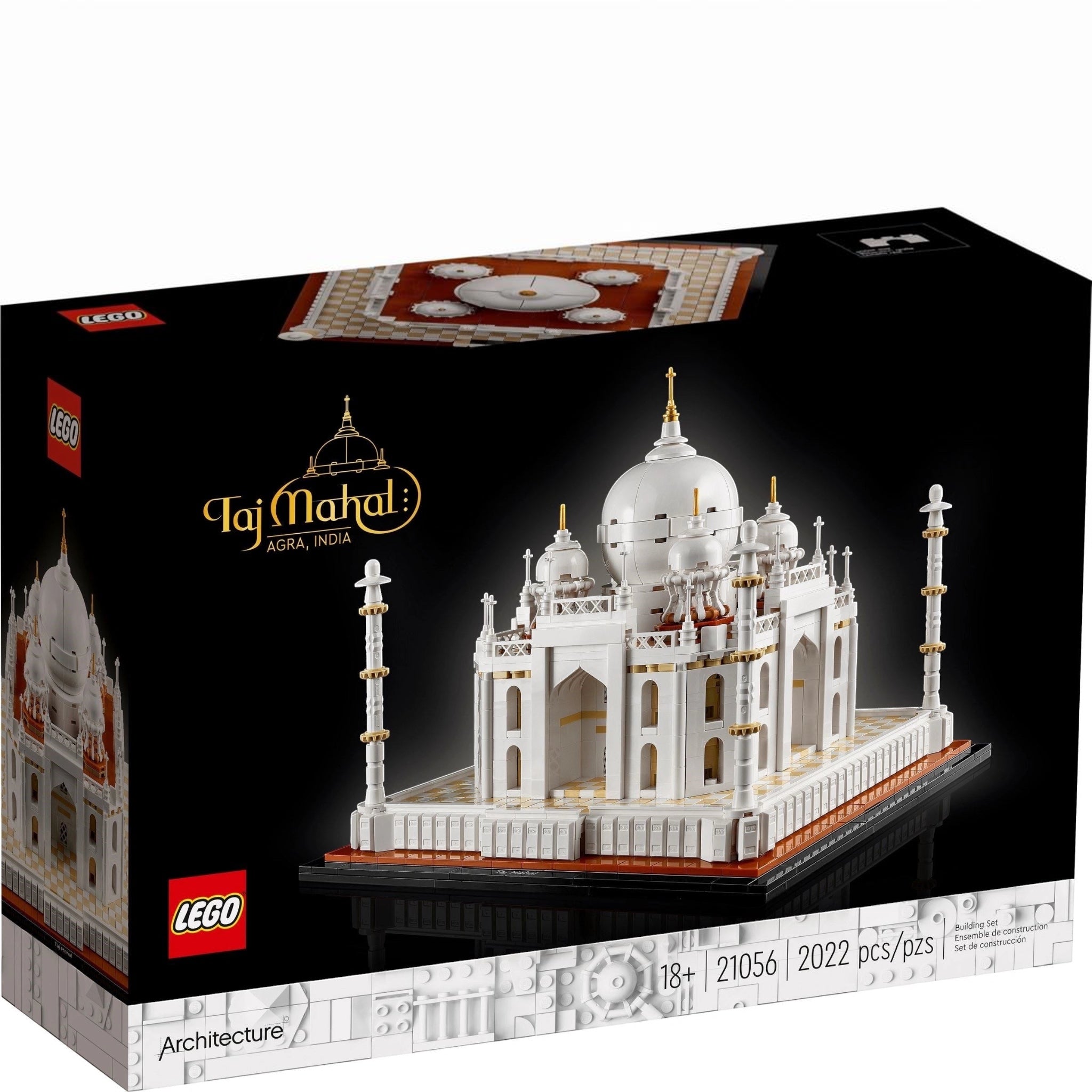 LEGO Taj Mahal set packaging with LEGO logo and product details.