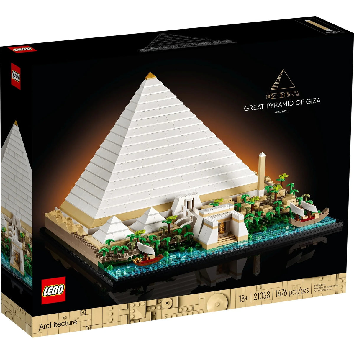 [box-front] LEGO Great Pyramid of Giza set packaging on a white background