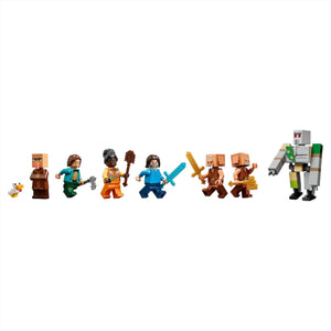 [minifig] Row of Minecraft-themed action figures with various poses and outfits.