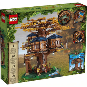 [box-back] LEGO treehouse set packaging with treehouse model and LEGO branding