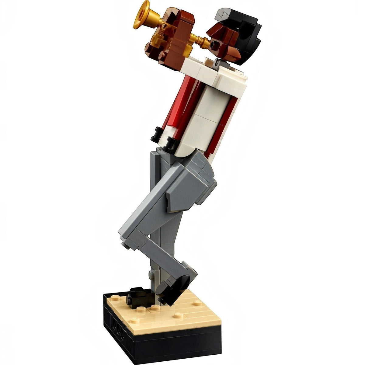 [built-detail] LEGO model of a mechanical arm on a white background