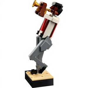 [built-detail] LEGO model of a mechanical arm on a white background