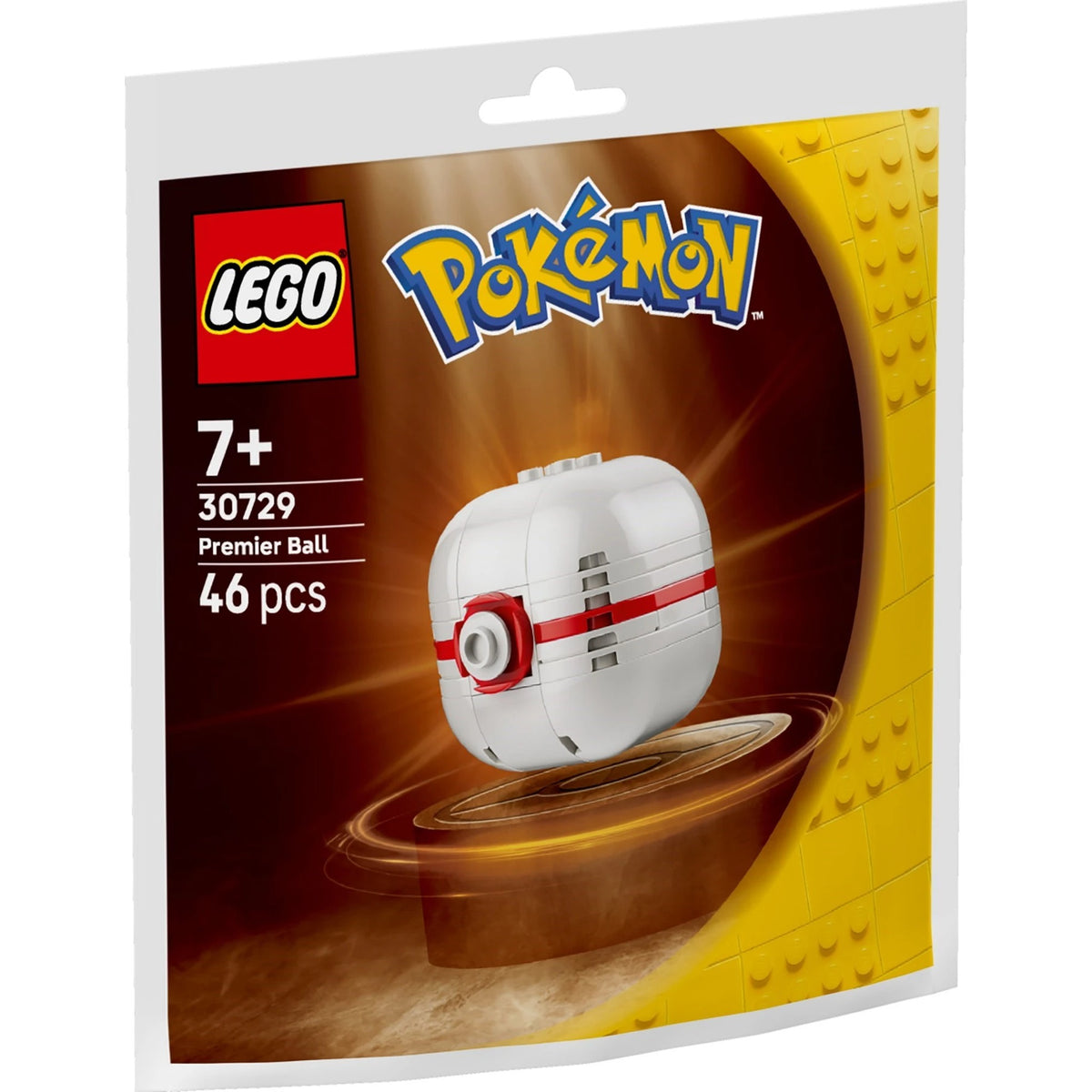 [box-front] LEGO 30729 Premier Ball polybag - Pokemon, 46 pieces, ages 7+ | A Brick Apart