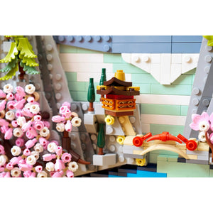 [built-detail] LEGO 31218 Japanese Cherry Blossom Landscape detail white background.