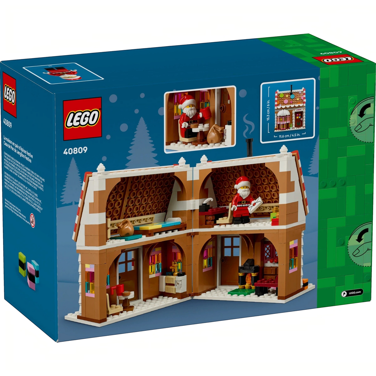 [box-back] LEGO® 40809 Seasonal Festive Gingerbread House alternate image 2