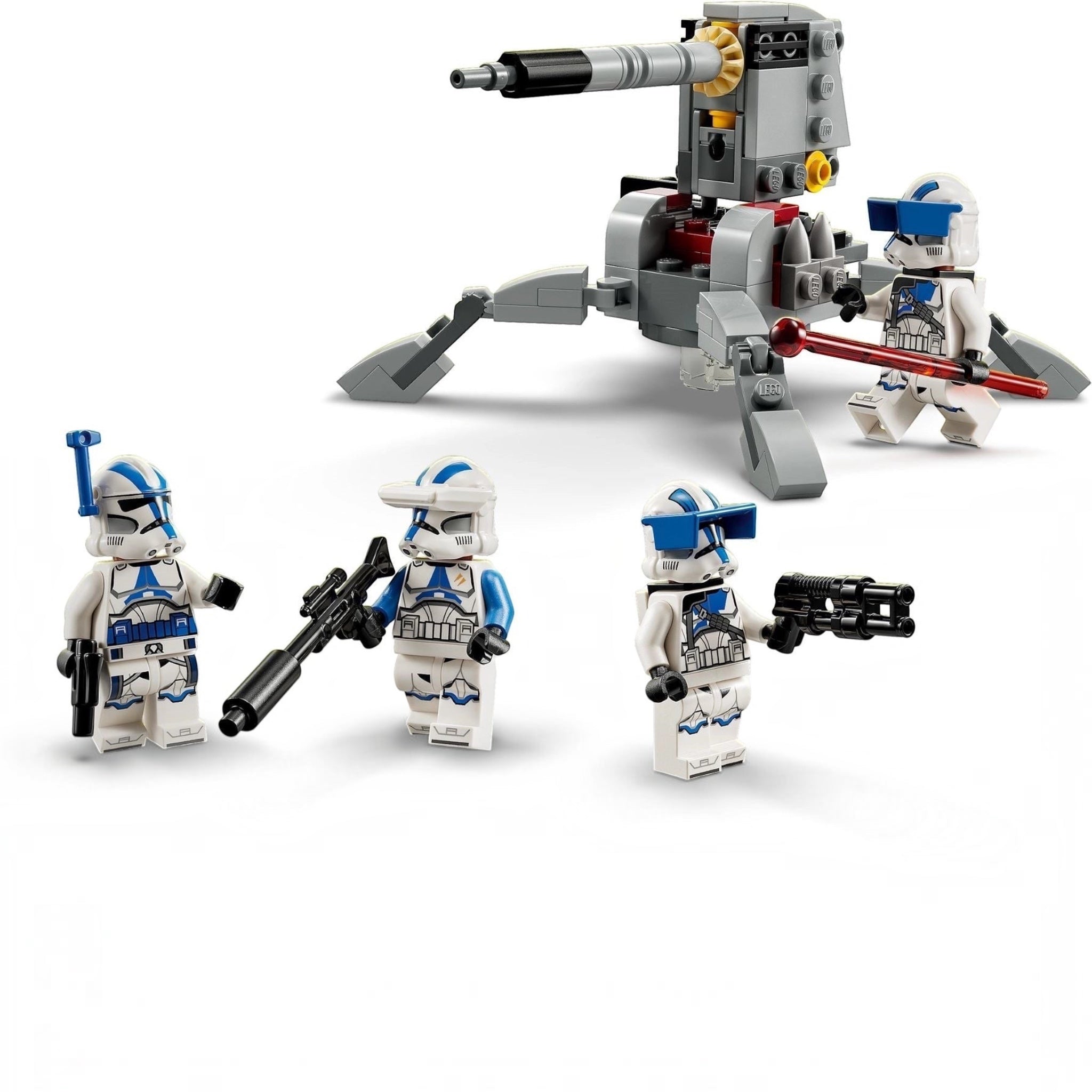 LEGO Star Wars set with robot and figures on a white background
