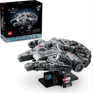[box-set] LEGO Star Wars Millennium Falcon model with packaging on a white background