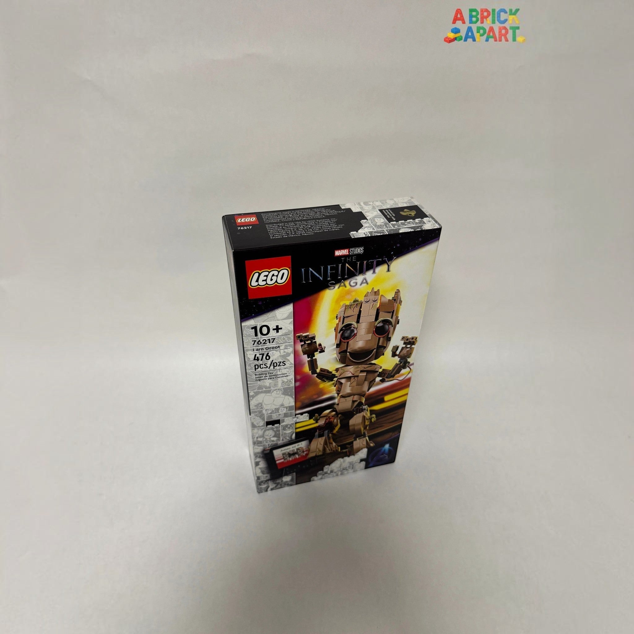 LEGO Marvel Infinity set packaging on a white background