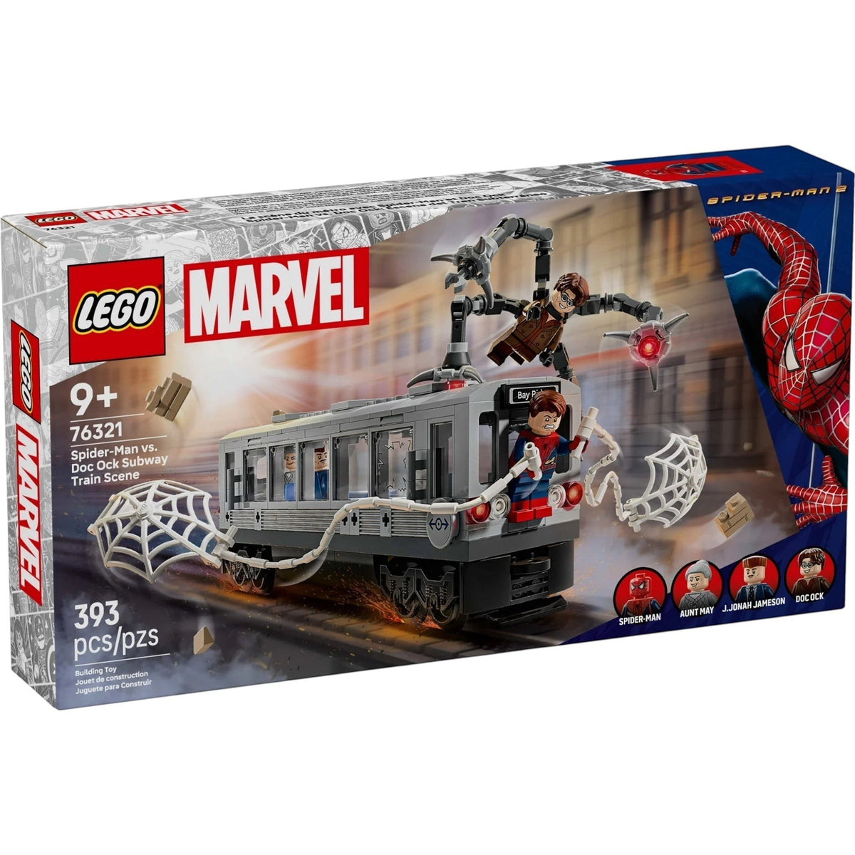 [box-front] LEGO Marvel Spider-Man vs. Doctor Ock Subway Train Scene packaging
