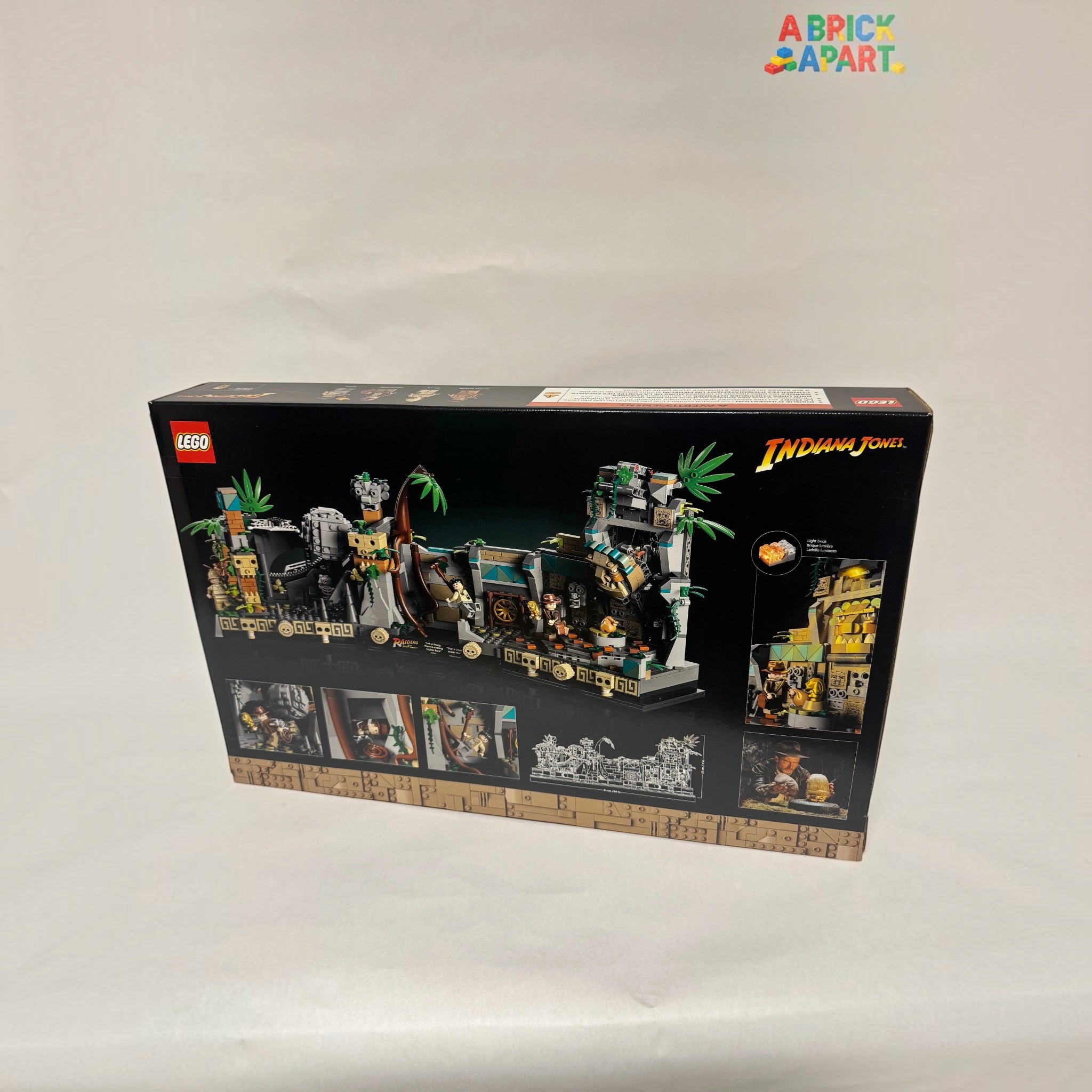 LEGO Indiana Jones box set packaging on a light gray background
