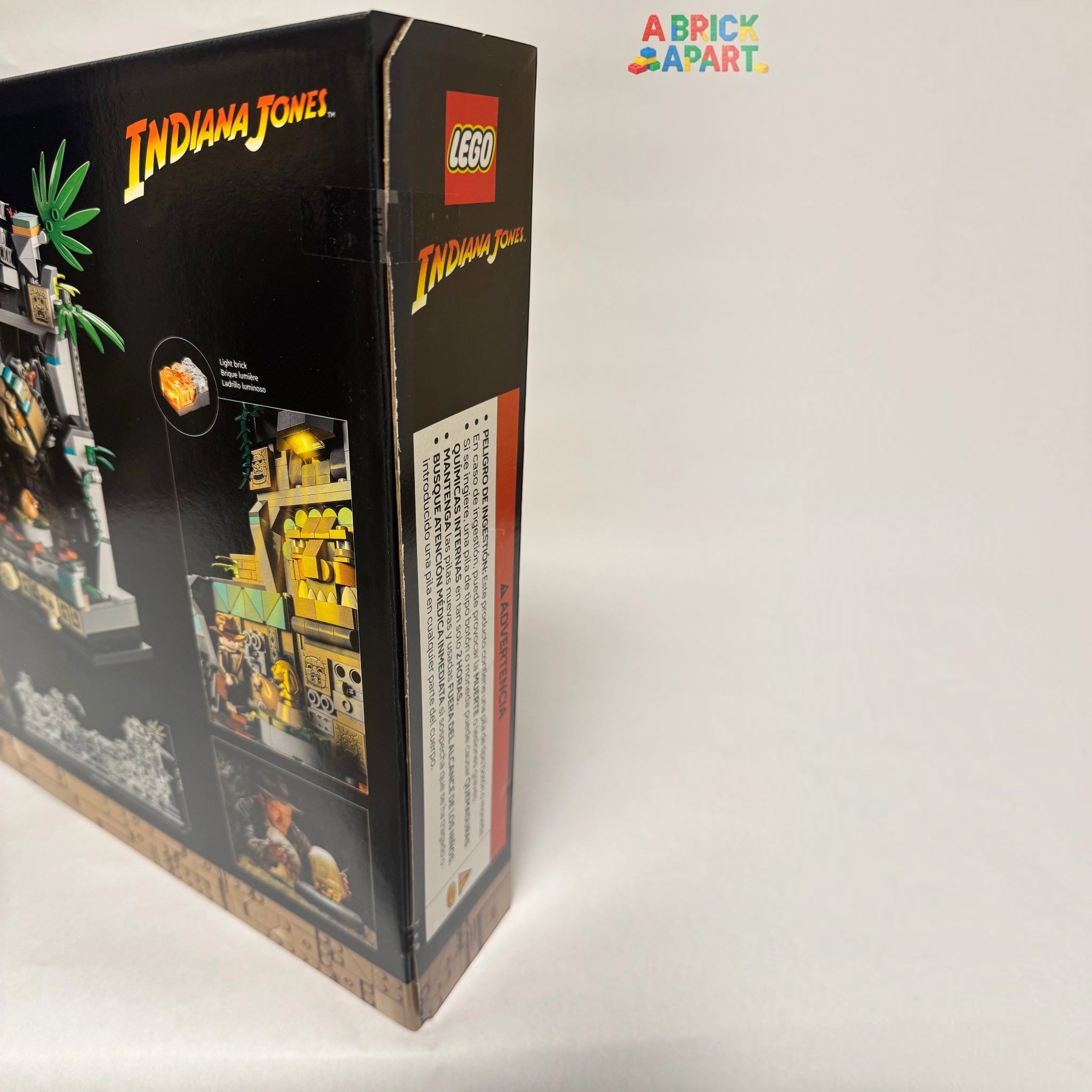 Legends of Indiana Jones LEGO set packaging with branding and product images.
