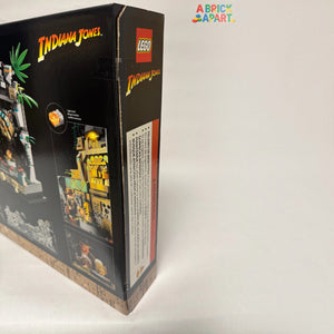Legends of Indiana Jones LEGO set packaging with branding and product images.