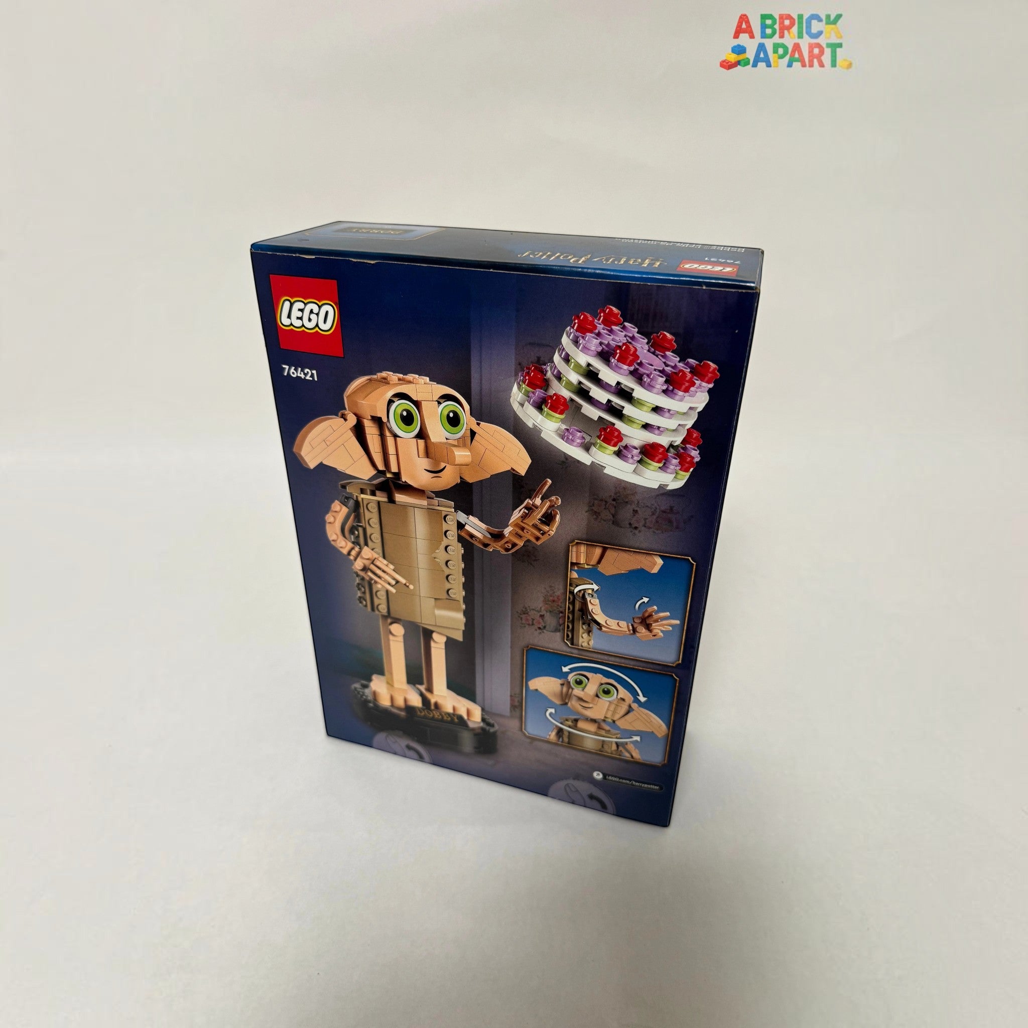 A Brick Apart LEGO Harry Potter Dobby the House-Elf building set box featuring the posable brick-built figure