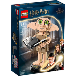 [box-front] A Brick Apart LEGO Harry Potter Dobby the House-Elf building set box featuring the posable brick-built figure.