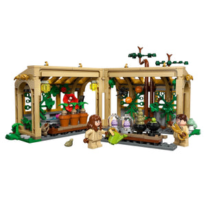 A Brick Apart LEGO Harry Potter Herbology Class set featuring a buildable greenhouse with minifigures and Mandrake plants