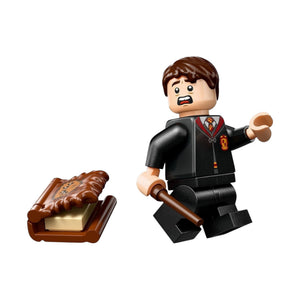 [built-detail] A Brick Apart LEGO Harry Potter Monster Book of Monsters set with a running Neville Longbottom minifigure