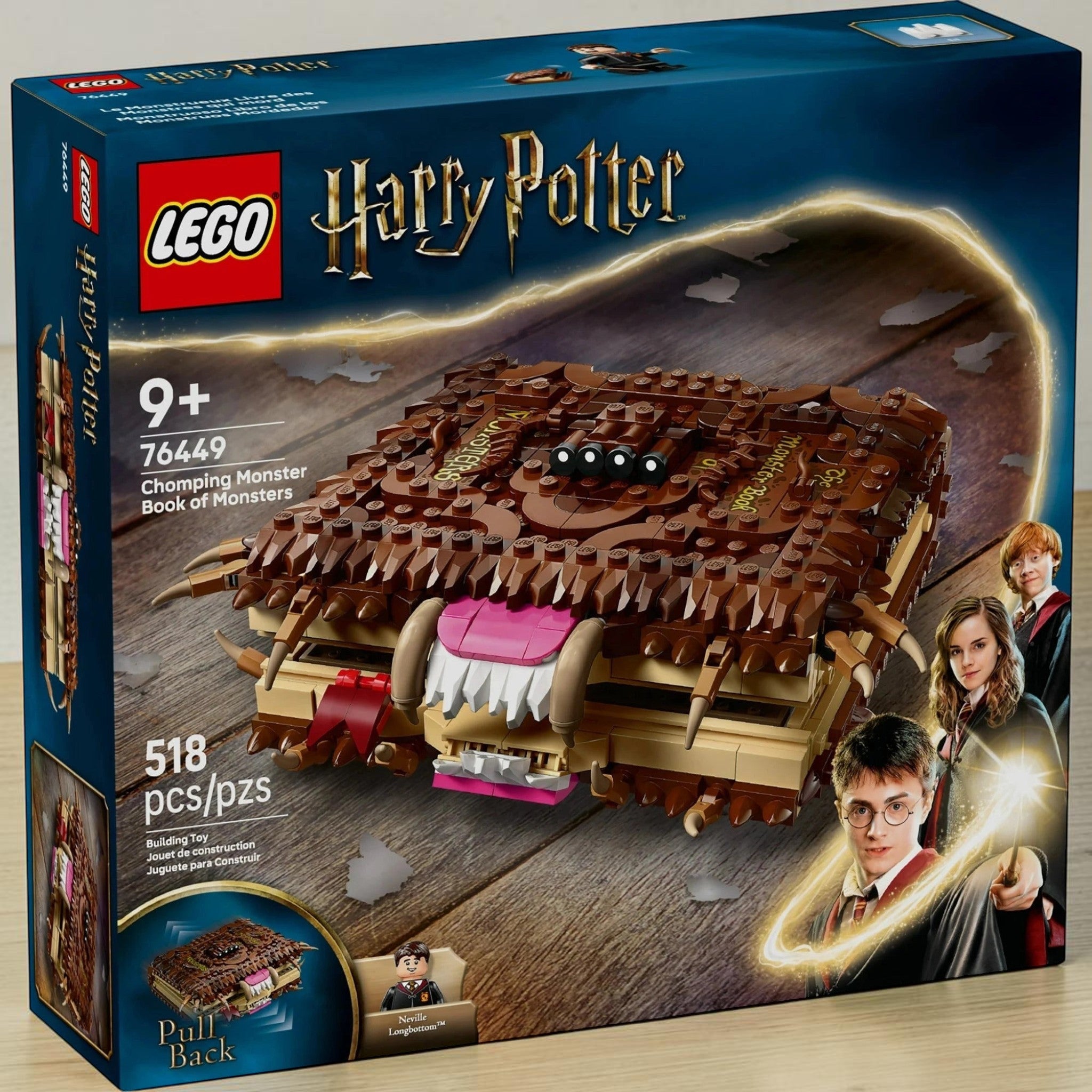 A Brick Apart LEGO Harry Potter Chomping Monster Book of Monsters set box featuring the buildable brown creature book