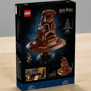 A Brick Apart LEGO Harry Potter Talking Sorting Hat set box featuring the buildable brown hat and minifigure.