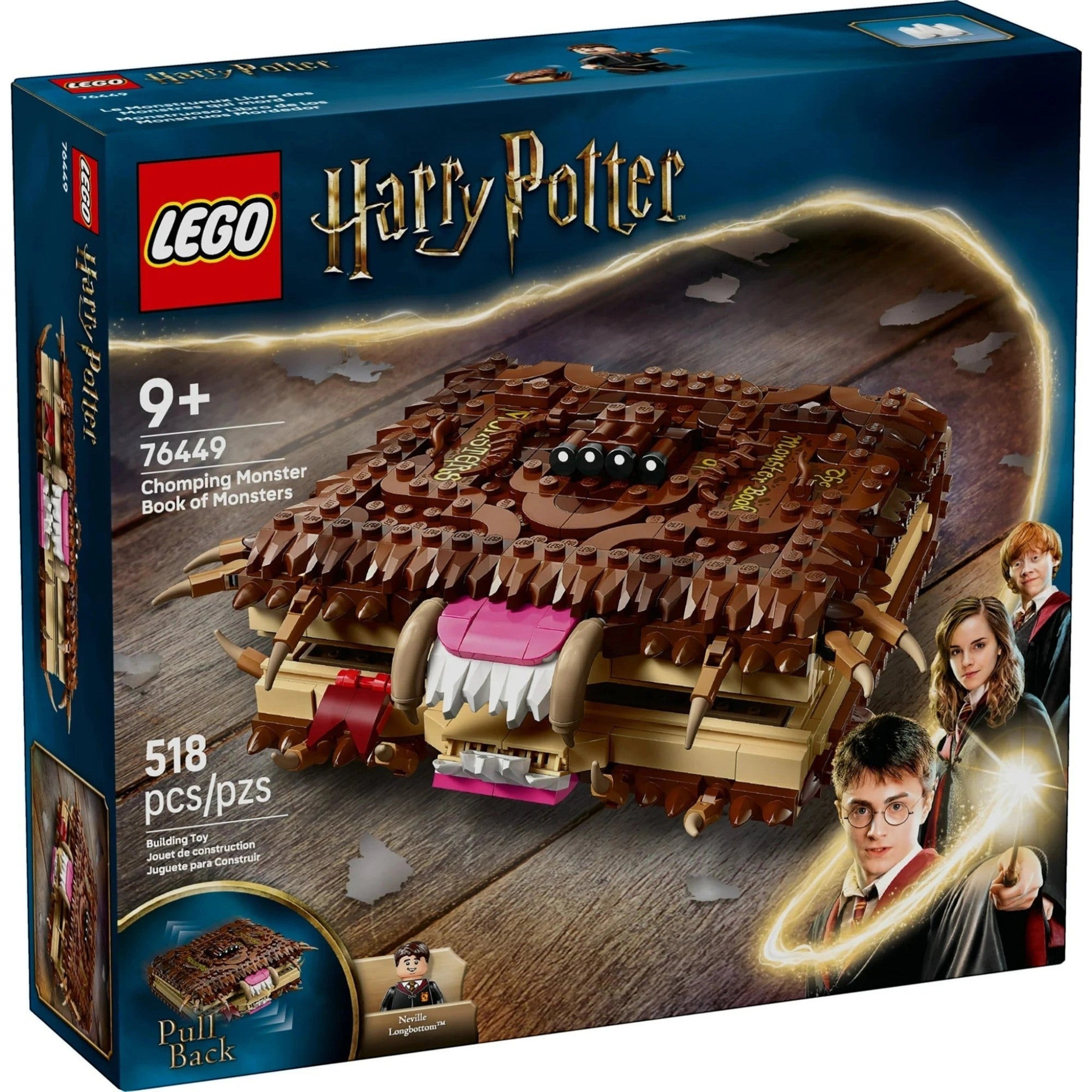 A Brick Apart LEGO Harry Potter Chomping Monster Book of Monsters set box featuring a brick-built creature book