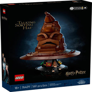 A Brick Apart LEGO Harry Potter Talking Sorting Hat set box featuring the buildable brown hat and minifigure.