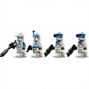 [minifig] A Brick Apart LEGO Star Wars 501st Clone Troopers minifigures including an officer, specialist, and two heavy troopers.