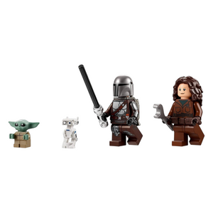 [minifig] A Brick Apart LEGO Star Wars minifigures including The Mandalorian, Peli Motto, Grogu, and a BD Droid with accessories.