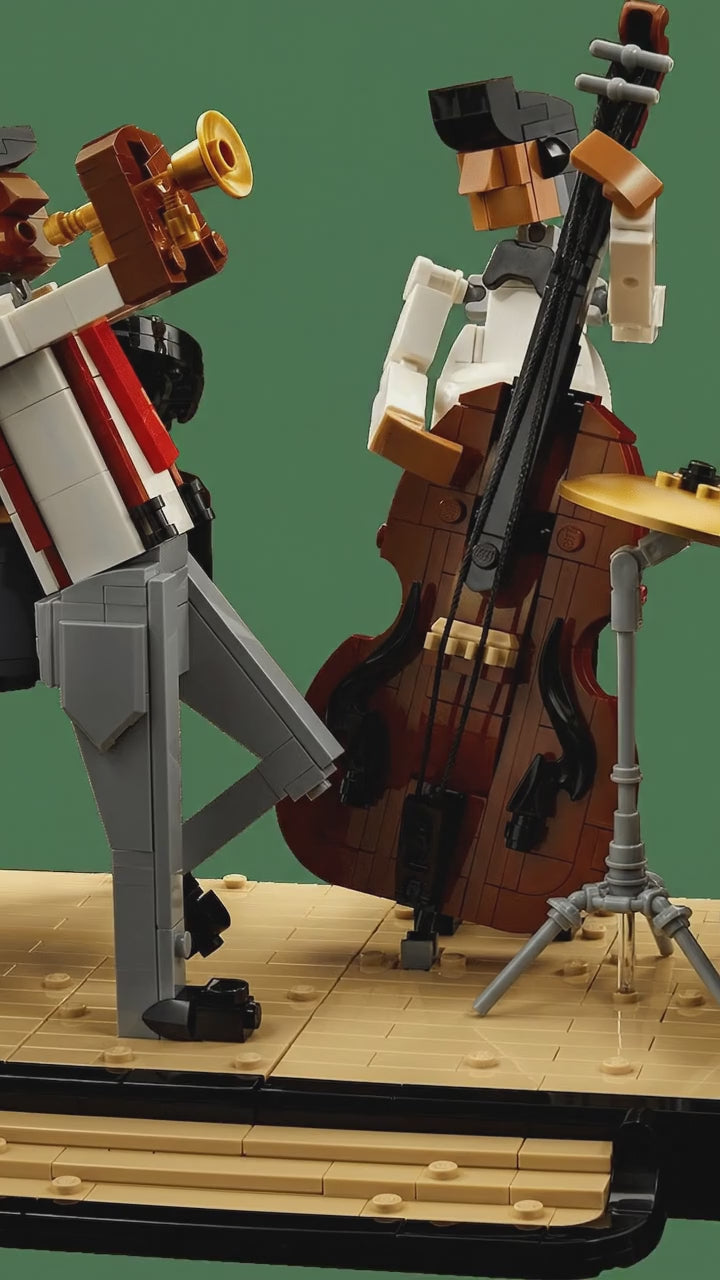 Jazz quartet playing music video